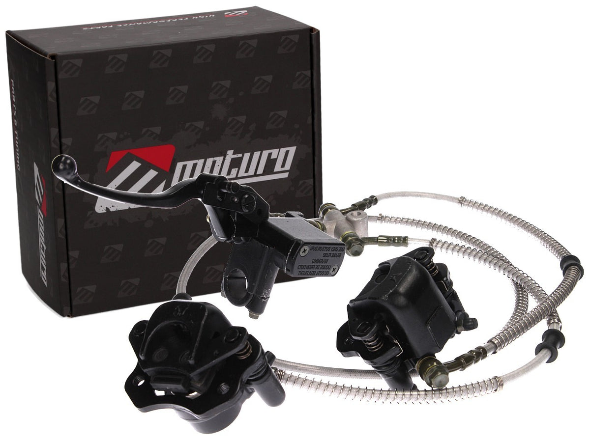Moturo Bremsanlage kpl schwarz 2800mm Typ 2 für 110ccm bis 250ccm ATV Quad