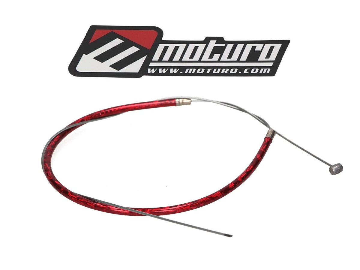 Moturo custom brake cable 350mm front red for pocket bike