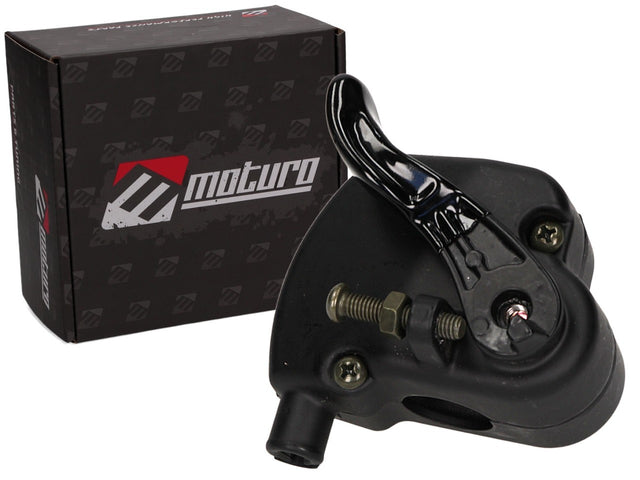 Accélérateur au pouce Moturo en métal noir pour quad, dirt bike, pocket bike 250 cm³