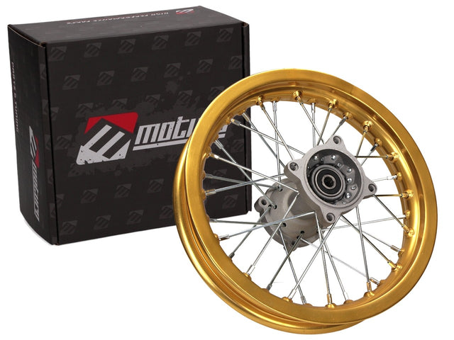 Moturo Felge 12" gold hinten für Dirt Bike