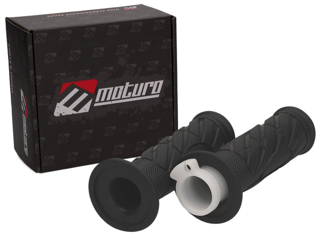 Moturo Handlebar Grip Set Type 10 - black - Motorcycle ATV Quad Dirt Bike