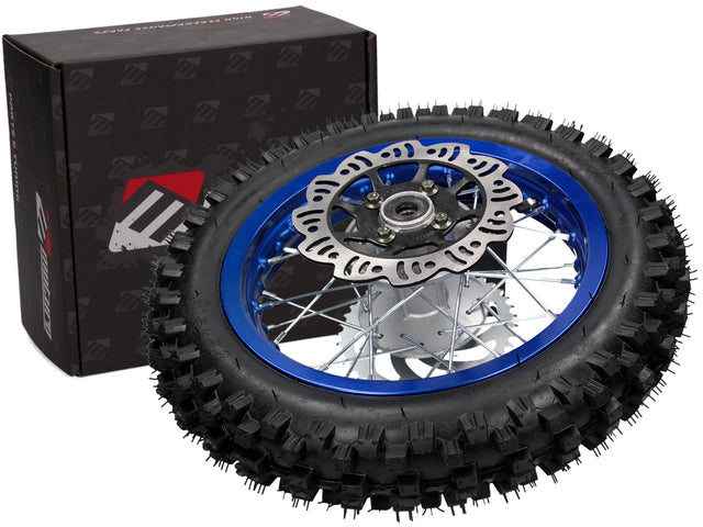Moturo Komplettrad hinten 12" blau für Dirt Bike AGB29