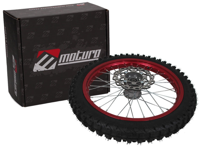 Moturo Komplettrad 17" rot vorne für Dirt Bike AGB30