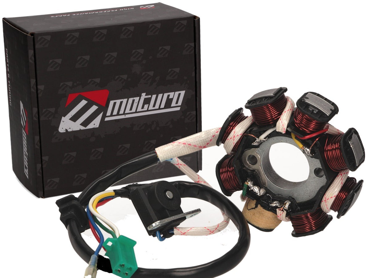 Moturo Alternator Stator 8-coil for GY6 50cc to 150cc ATV Quad