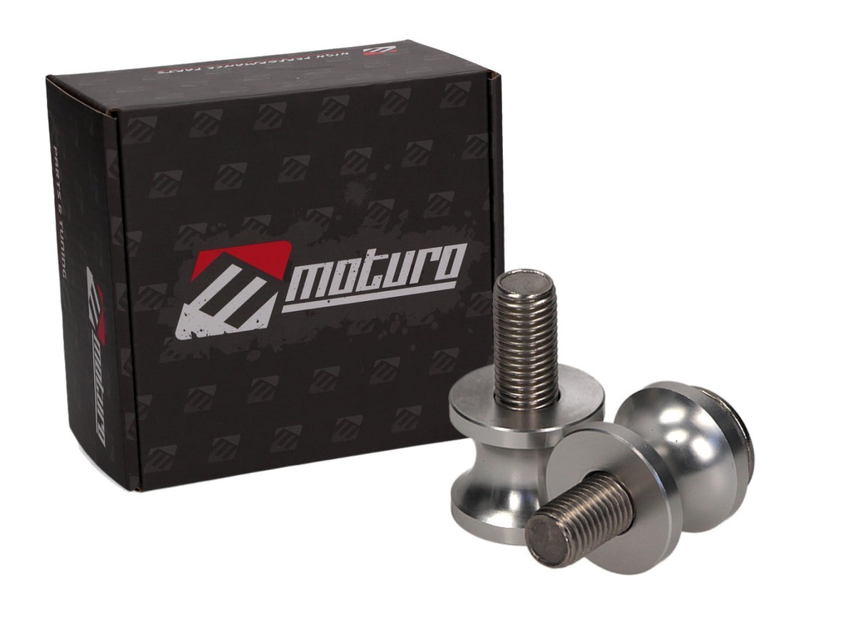 Adaptateurs de béquille de stand Moturo argent M10 pour Yamaha April ia Honda Ducati