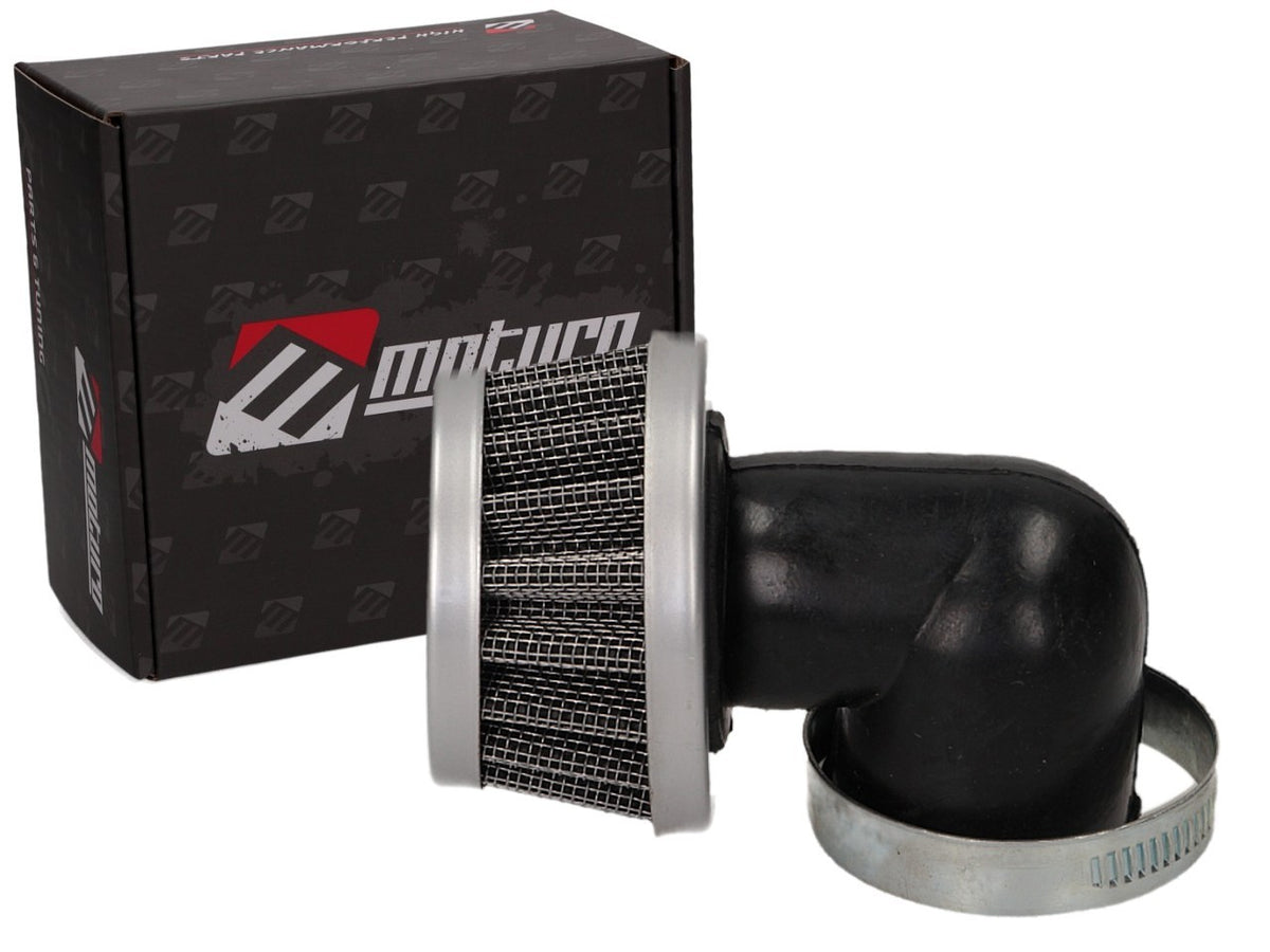 Moturo Sport Luftfilter 90° 35mm Anschluss Typ 21 für Motorrad ATV Quad
