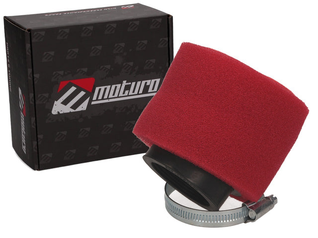 Moturo Sport Luftfilter rot 46mm Anschluss Typ 27 für Motorrad ATV Quad
