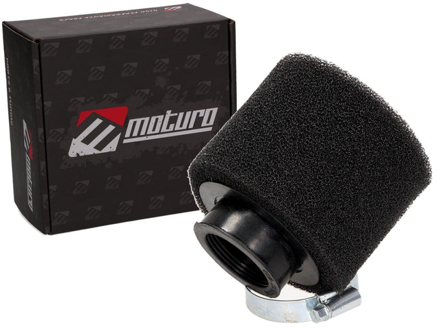 Moturo Sport Luftfilter schwarz 38mm Anschluss Typ 25 für Roller ATV Quad