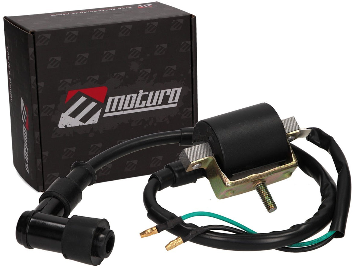 Moturo Zündspule mit Zündkerzenstecker 90° Typ 8 kpl für ATV Dirt Bike und Quad