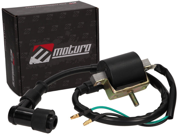 Moturo Zündspule mit Zündkerzenstecker 90° Typ 8 kpl für ATV Dirt Bike und Quad