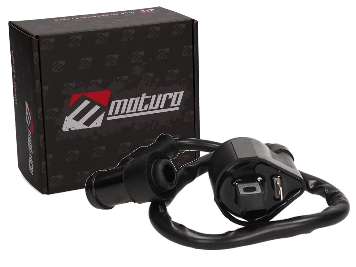 Moturo Zündspule mit Zündkerzenstecker kpl schwarz für 150-250ccm ATV Quad