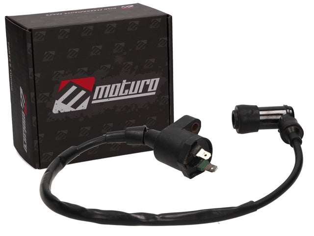 Moturo Zündspule mit Zündkerzenstecker kpl schwarz für 150-250ccm ATV Quad