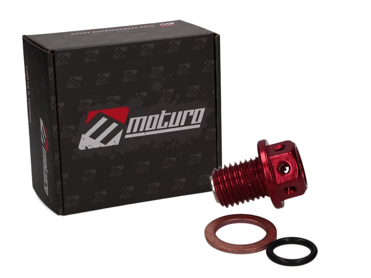 Moturo Ölblassschraube rot magn. für Dirt Bike Pocket Bike