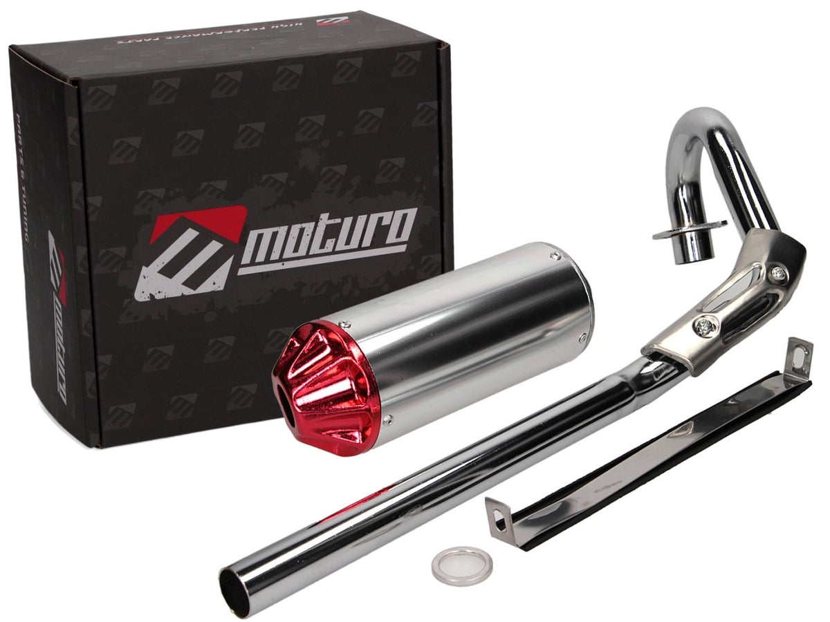 Moturo Auspuffanlage kpl. alu rot passend für Honda Monkey