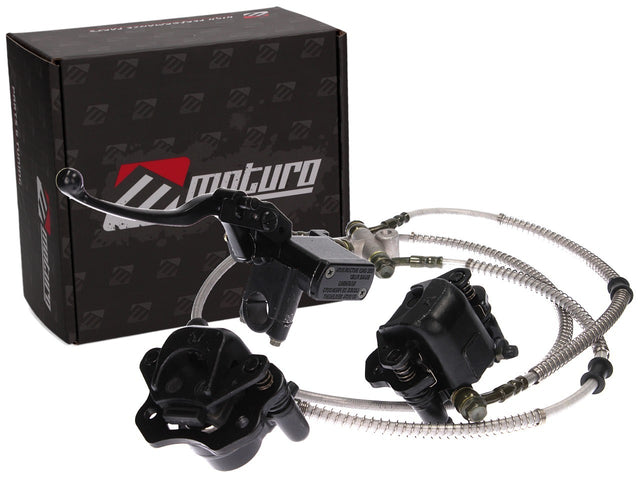 Moturo Bremsanlage kpl schwarz 2800mm Typ 2 für 110ccm bis 250ccm ATV Quad