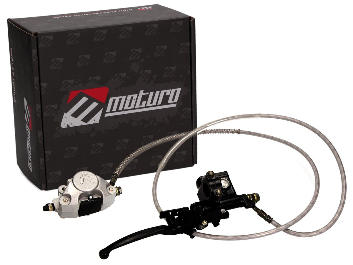 Moturo Bremsanlage kpl silber 1750mm Typ 1 für 110ccm bis 250ccm ATV Quad