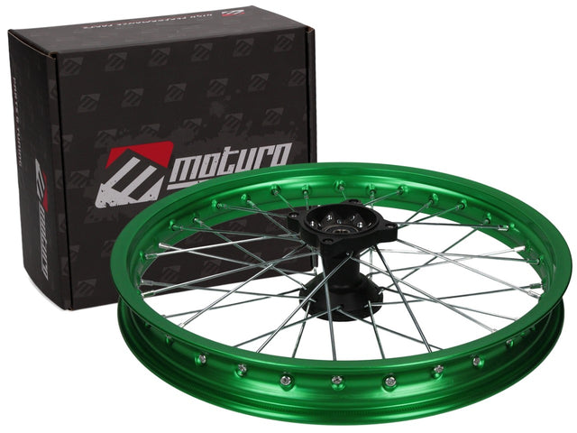Moturo Felge 17" grün vorne für Dirt Bike AGB30