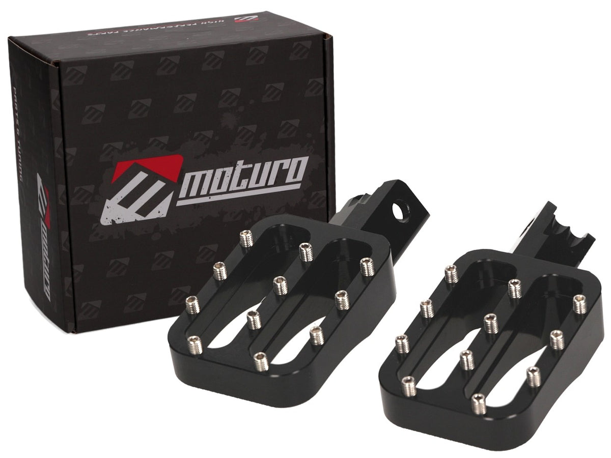 Moturo Fußrasten Set CNC schwarz passend für Honda CRF50