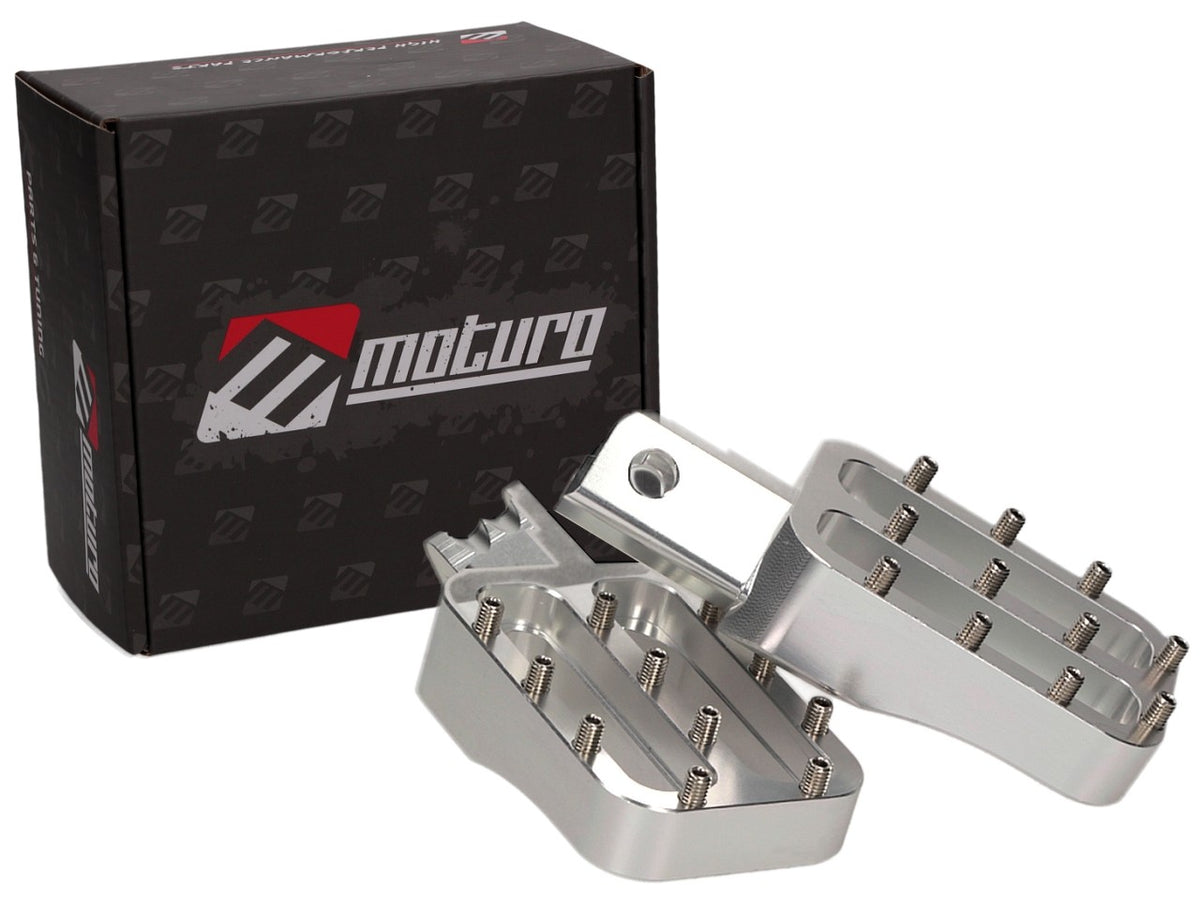 Moturo Fußrasten Set CNC silber passend für Honda CRF50