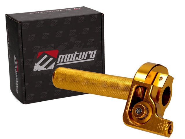 Moturo Gasgriff Kurzhub gold kpl. für Dirt Bike Pocket Bike