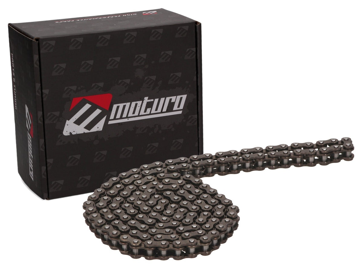 Chaîne renforcée Moturo 72 maillons pour pocket bike 47-49cc