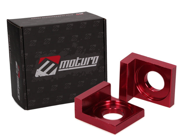 Moturo Kettenspanner 15mm rot für Dirt Bike
