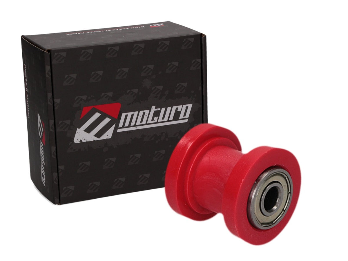 Moturo Kettenspannrolle rot für Dirt Bike Pit Bike ATV Quad
