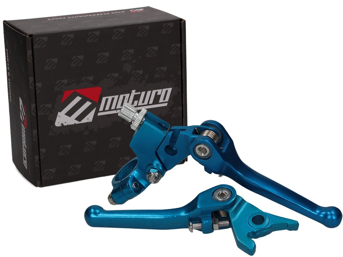 Moturo Kupplungshebel blau mit Halterung für Monkey Bike