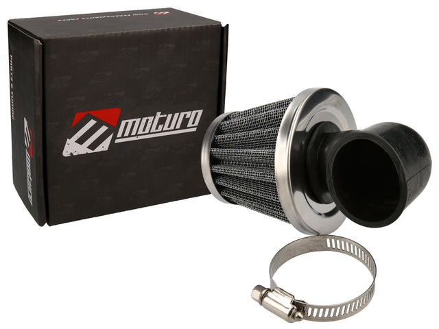 Moturo Sport Luftfilter 90° 35mm Anschluss Typ 15 für Motorrad ATV Quad