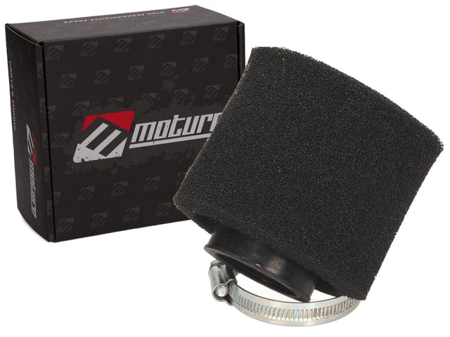 Moturo Sport Luftfilter schwarz 42-44mm Anschluss Typ 26 für Motorrad ATV Quad