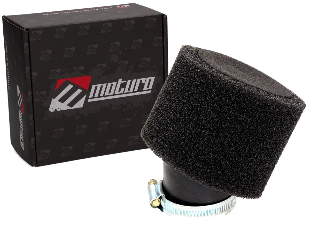 Moturo Sport Luftfilter schwarz 42mm PZ27 für Motorrad Roller ATV Quad